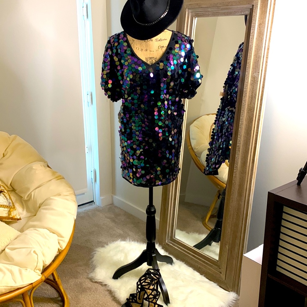 Shimmer dress misguided dress